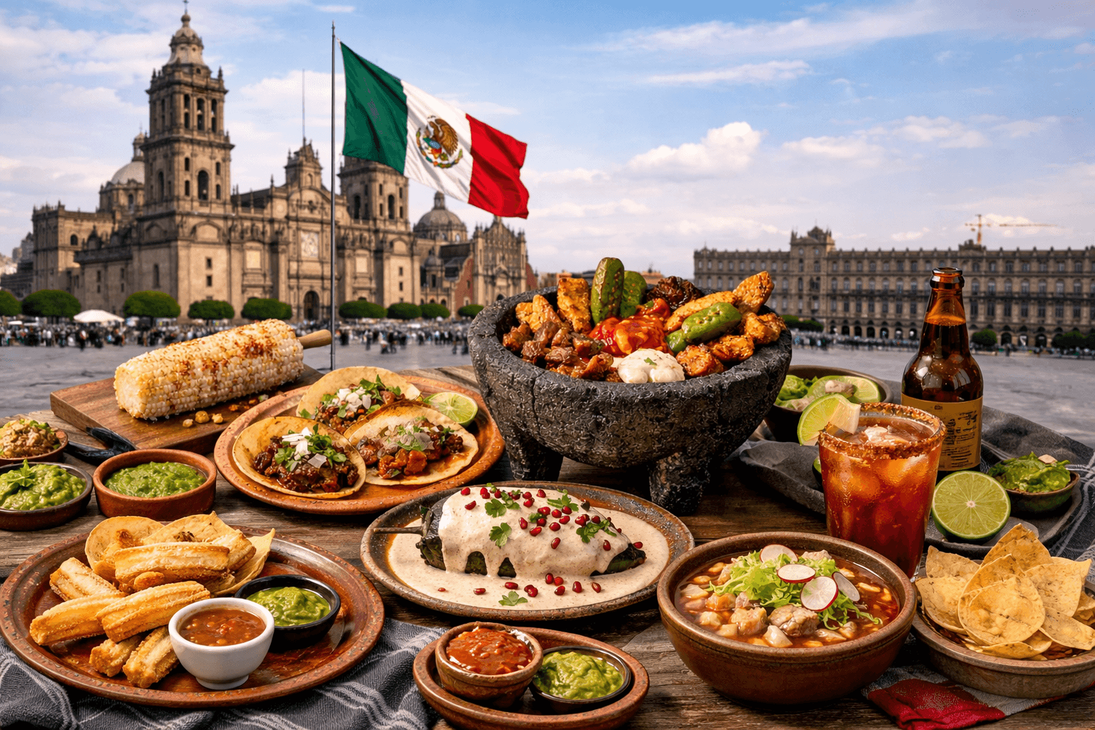Comida callejera y tacos en la Ciudad de México